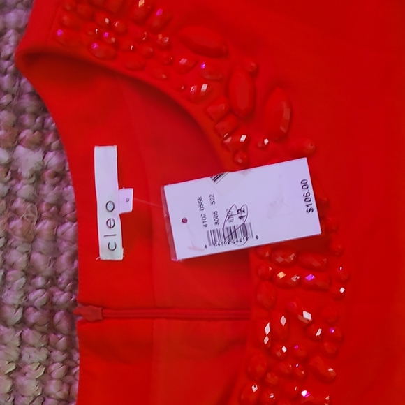 Red Cleo Dress - Picture 2 of 3